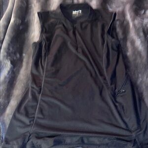 Black baleaf Sleeveless 1/4 Zip-Up Top